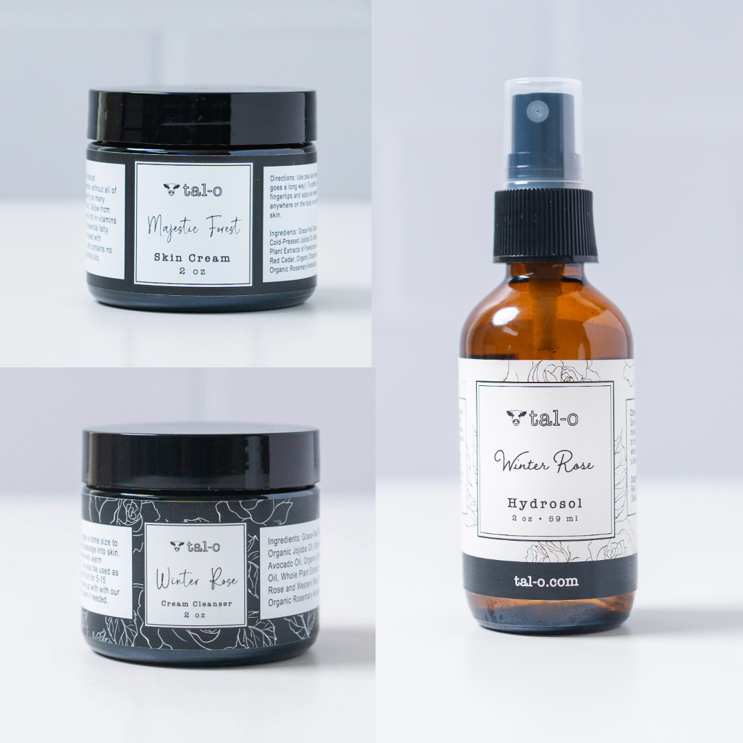 Skin Cream, Cleanser, and Hydrosol Bundle
